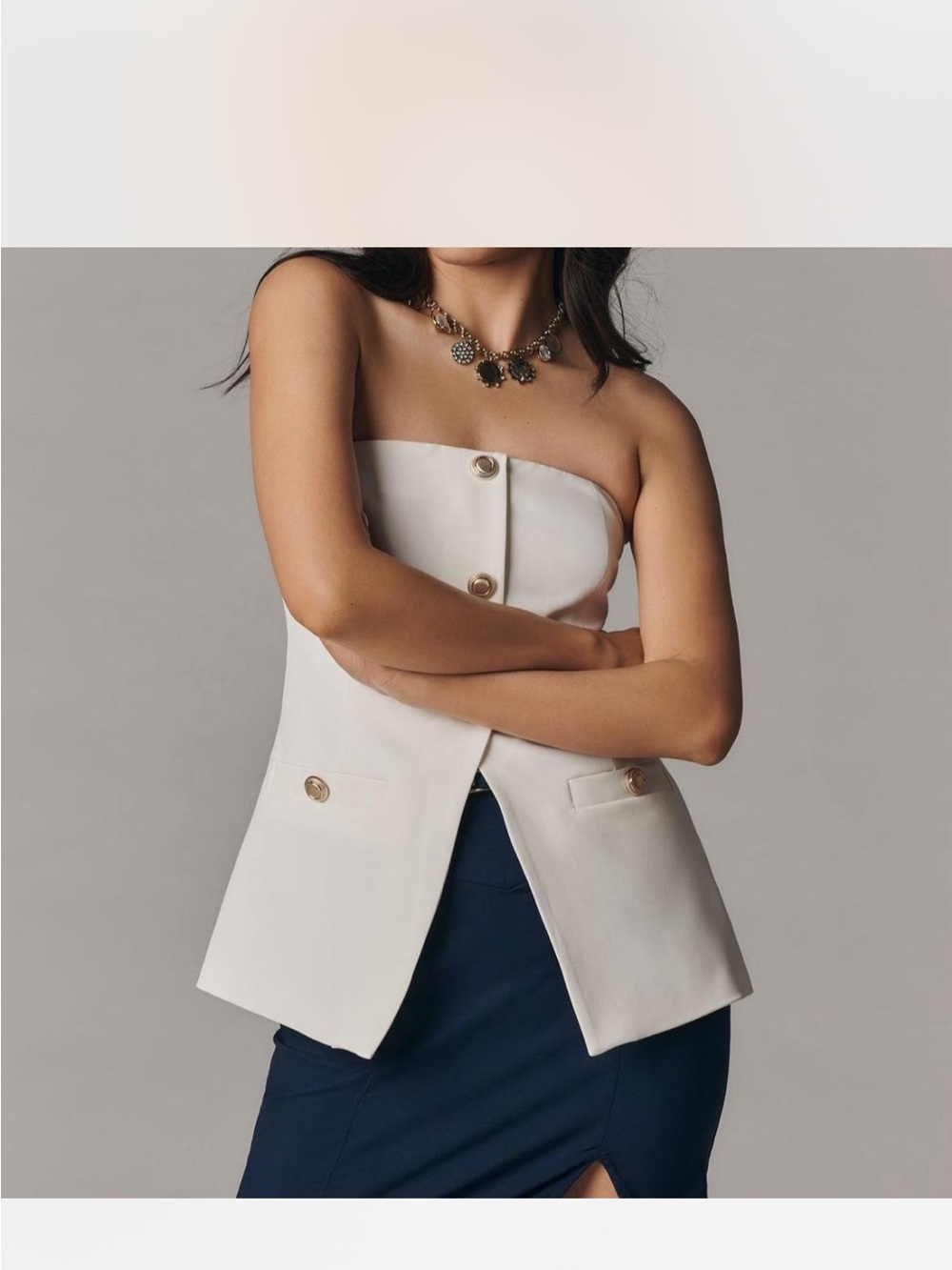 Anthropologie Navy Pencil Skirt